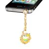 Colorful Crystal Diamond Phoenix Dust Cap Pendant for Cell Phone 3.5mm Jack