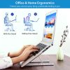 Laptop Stand Lifter Foldable Aluminum Desktop Phone Holder Stand Angle Adjustable Tablet PC Holder Riser Ventilated Laptop Phone Tray