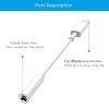 For iPhone Headphone Adapter 3.5mm Jack Aux Cord Dongle Audio Cable Connector 3pack