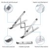 Laptop Stand Lifter Foldable Aluminum Desktop Phone Holder Stand Angle Adjustable Tablet PC Holder Riser Ventilated Laptop Phone Tray