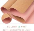 Large Mouse Pad Cork & Leather Desk Pad,Non-Slip 31.5"x 15.7" Laptop Desk Table Protector,Double-Sided Keyboard pad,for Office/Home/Gaming