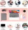 Large Mouse Pad Cork & Leather Desk Pad,Non-Slip 31.5"x 15.7" Laptop Desk Table Protector,Double-Sided Keyboard pad,for Office/Home/Gaming