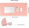 Large Mouse Pad Cork & Leather Desk Pad,Non-Slip 31.5"x 15.7" Laptop Desk Table Protector,Double-Sided Keyboard pad,for Office/Home/Gaming