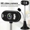 USB HD PC Webcam Camera Digital Web Camera with Mic Laptop Desktop Computer,Random Color