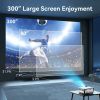 MOOKA Q6 Native 1080P WiFi Bluetooth Projector, Upgraded 8500L HD Video Projector with Carrying Bag, Support 4K & 300' Display, silver