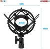Metal Shock Mount Studio Recording Microphone Stand Mic Holder (black) 5 Core