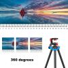 Zomei T70 Portable Tripod with Phone Clip and Bluetooth Remote Black Red--YS