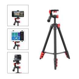 Zomei T70 Portable Tripod with Phone Clip and Bluetooth Remote Black Red--YS