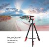 Zomei T70 Portable Tripod with Phone Clip and Bluetooth Remote Black Red--YS