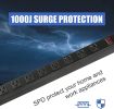 Bosonshop Surge Protector Power Strip with Outlets and USB Charging Ports 6-Foot Cord for Home, Office -Black (1, 12 outlets)
