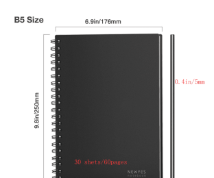 Rewritable paper notebook (Specification: B5)