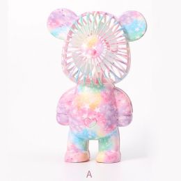 Violent bear usb charging silent portable handheld fan (Color: 1)