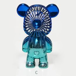 Violent bear usb charging silent portable handheld fan (Color: 7)