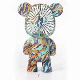 Violent bear usb charging silent portable handheld fan (Color: 3)