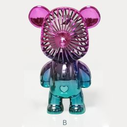 Violent bear usb charging silent portable handheld fan (Color: 6)