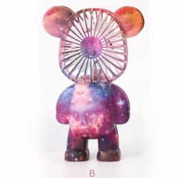 Violent bear usb charging silent portable handheld fan (Color: 2)