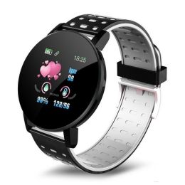 119 Plus Heart Rate Blood Pressure Sports Fitness Smart Watch (Color: Grey)