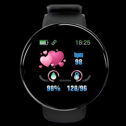 D18 Men's Ladies Waterproof Sports Smart Watch (Color: Black)