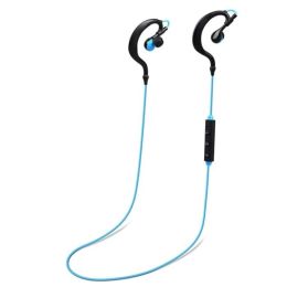 Neckband Earbuds W/Mic Deep Bass HiFi Wireless V4.1 Sport In-Ear Stereo Headphones (Color: Blue)