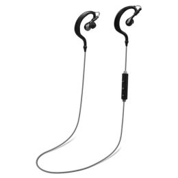Neckband Earbuds W/Mic Deep Bass HiFi Wireless V4.1 Sport In-Ear Stereo Headphones (Color: Black)