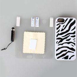 Zebra Cell Phone Case with Stylus Pen (Color: Black)