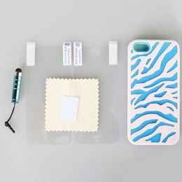 Zebra Cell Phone Case with Stylus Pen (Color: Blue)