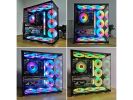 COOLMOON New RGB Case Fans,120mm Mute Transparent Computer Cooling PC Case Fan, RGB Color Changing LED Fan with Remote Control