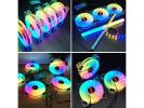 COOLMOON New RGB Case Fans,120mm Mute Transparent Computer Cooling PC Case Fan, RGB Color Changing LED Fan with Remote Control