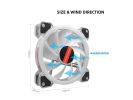 COOLMOON New RGB Case Fans,120mm Mute Transparent Computer Cooling PC Case Fan, RGB Color Changing LED Fan with Remote Control